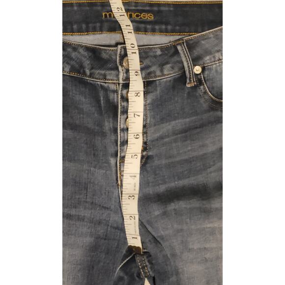 Maurices Womens Button Fly High-Rise Distressed Faded Skinny Leg Jeans Size L - Picture 4 of 10